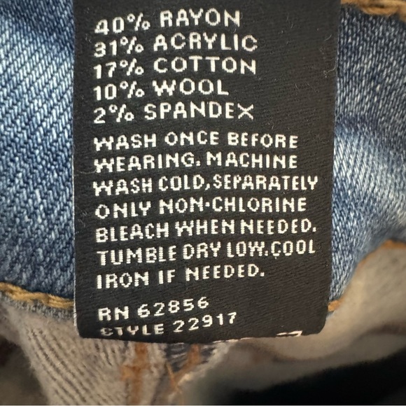 Hue Flannel Lined Denim Leggings NWT Sz 16 - Picture 13 of 16